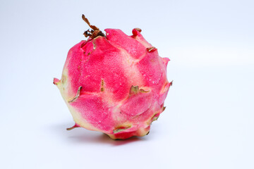red dragon fruit isolated on white background