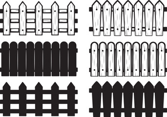 Farm fence, wood fence, fence, fence clipart, fence silhouette, fence cut file