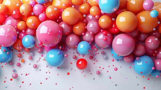 Colorful Balloons on a white background
