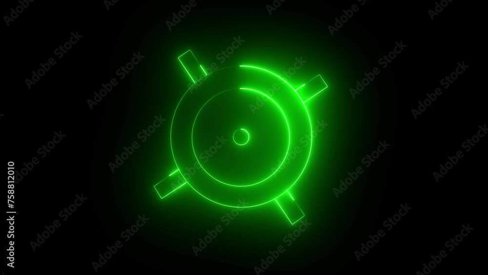 Poster radar point to detect enemy position, lock target, animation, black screen background