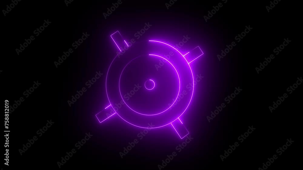 Poster radar point to detect enemy position, lock target, animation, black screen background