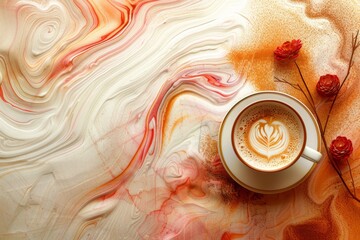 abstract background for National Coffee Cake Day  - obrazy, fototapety, plakaty