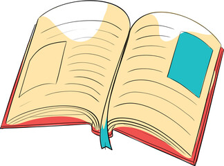 opening book vintage illustration