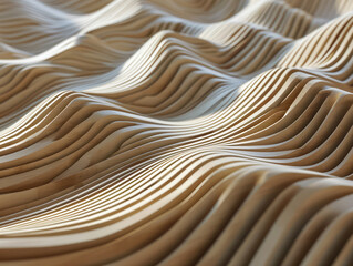 Abstract Curves: A Modern White Wave Pattern