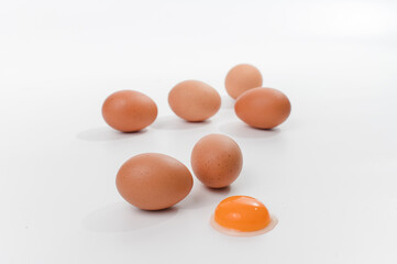 eggs isolated on white
