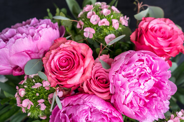 Close-up of flowers Pink peonies