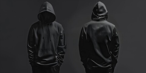 Fototapeta na wymiar black hoodie mockup Generative AI