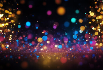Seamless Multi-Colored Particles Bokeh Abstract 4K Video Loop stock videoPink Color Backgrounds Glittering Romance Glitter