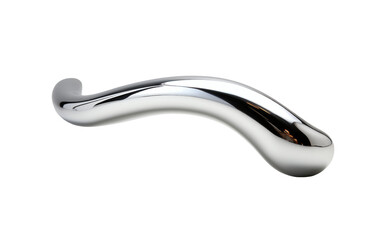 Extended Tangent Iron Elbow without Common Background in New Silver - obrazy, fototapety, plakaty