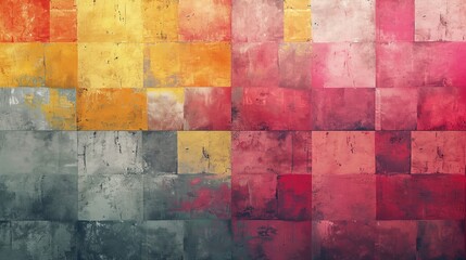 Abstract Watercolor Digital Patchwork Pattern

