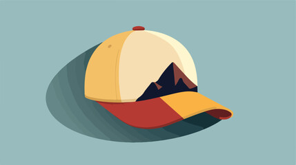 baseball cap flat icon