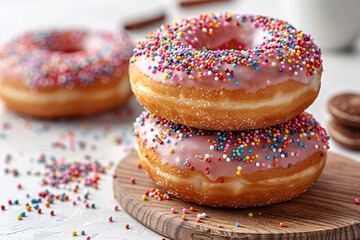 Stacked with Style Playful Donuts in a Towering Display
Tempting Towers Irresistible Donut Delights
Donut Dreamland Top View of a Sweet Sensation
