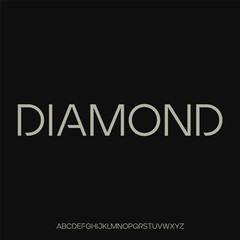 Modern sans serif font creative alphabet