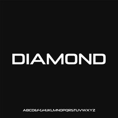 Obraz premium Modern sans serif font creative alphabet