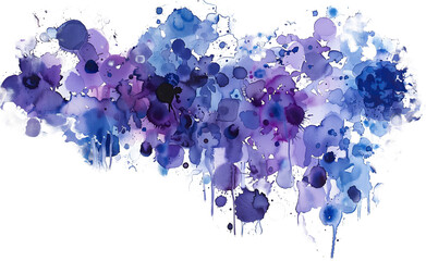 Abstract purple and blue spots