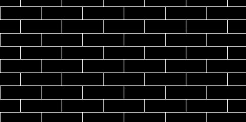 Black brick background texture. Black and white background wall brick	
