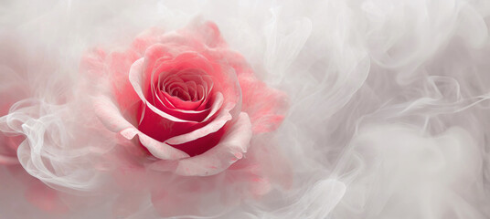 Rose rouge. Fond floral abstrait