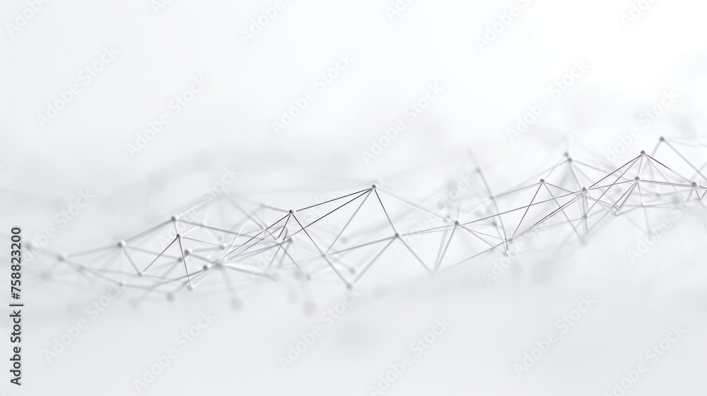 Poster abstract future network on white background. data and technology concept, network connection