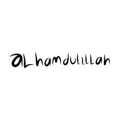 alhamdulilah lettering