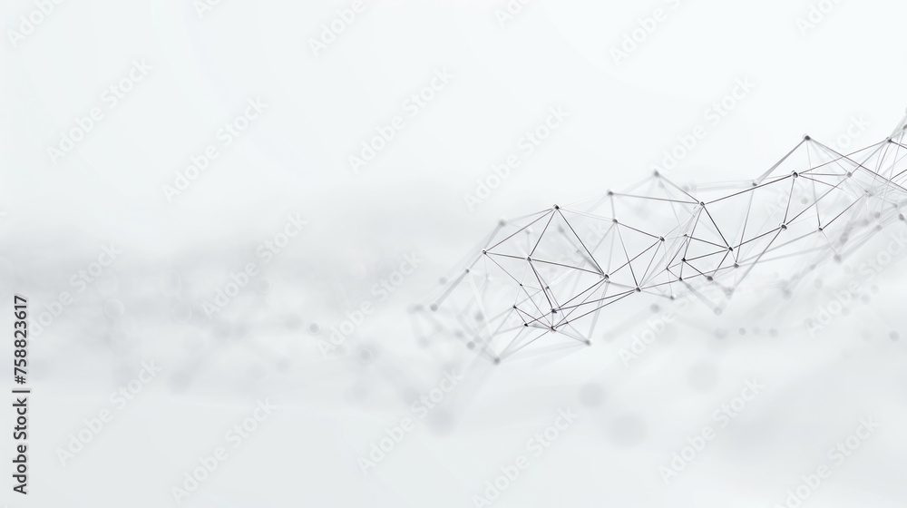 Poster abstract future network on white background. data and technology concept, network connection