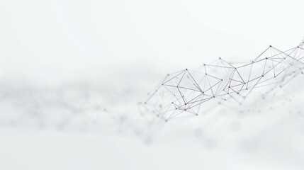 abstract future network on white background. Data and technology concept, network connection