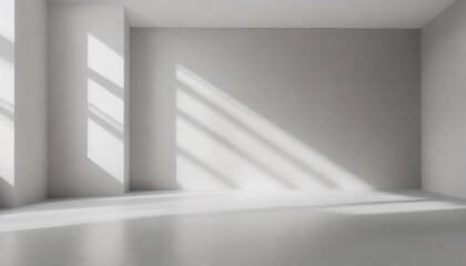 abstract minimalistic background for product presentation walls in large empty room can full of sunlight loft wall or minimalist wall shadow light from windows to plaster wall
