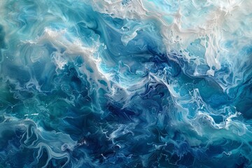 Fototapeta na wymiar Abstract fluid art of sea waves.