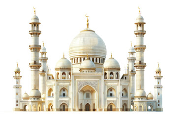 Fototapeta na wymiar Mosque Majesty on transparent background,