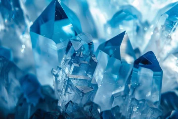  Light blue gemstone background. © WaxWing_Ai