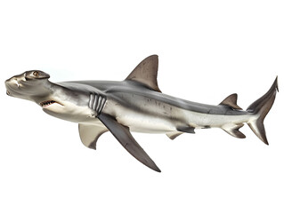 Fototapeta premium shark isolated on white