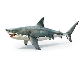 Fototapeta premium shark isolated on white