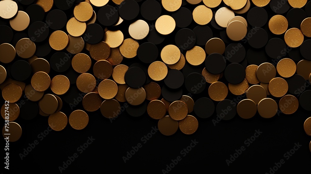 Poster an image showcasing a sleek array of golden textured circles arranged neatly, embodying a concept of