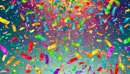 glittering colourful confetti falling down party background concept for holiday celebration new year s eve or jubilee