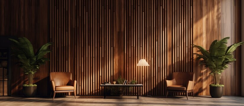 Wooden slat pattern for interior wall decoration