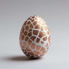 Easter egg giraffe print.Minimal creative Easter food concept.