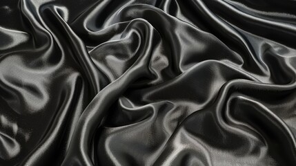 Luxurious black silk background perfect for delicate and elegant designs and concepts