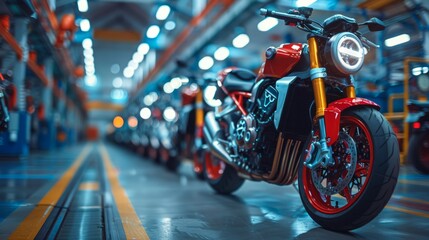 Motorcycle manufacturing factory, motorcycle model.