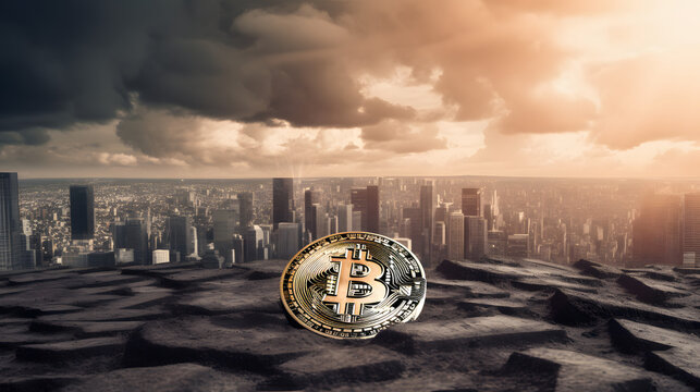 Engage in the global finance revolution by observing the rise of Bitcoin in this photo.