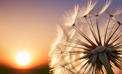 dandelion seed with background 
