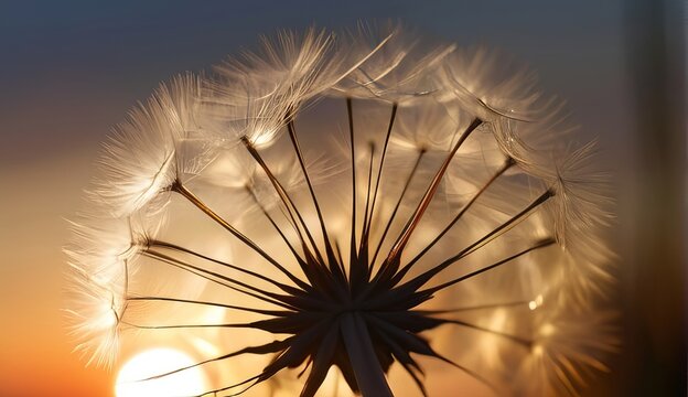 dandelion seed with background 