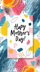 Mother's Day greeting card. Generative AI.