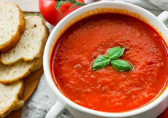 Delicious homemade tomato soup - Powered by Adobe