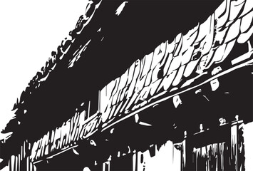 Naklejka premium wooden shingles tiles. old wood grune texture