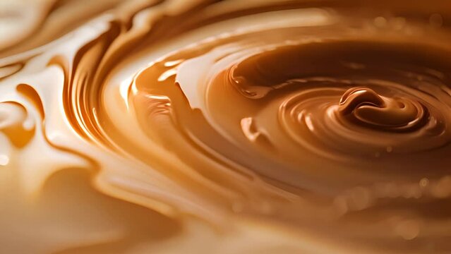Swirling Liquid Caramel: Charming Fluid Swirls