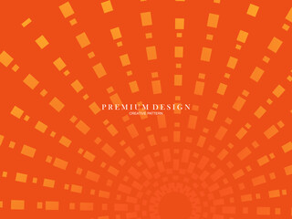 Gradient orange flat block geometric premium background.