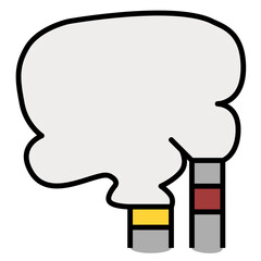 exhaust smoke from industry flat color