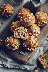 banana muffins fait maison à la cacahuète
