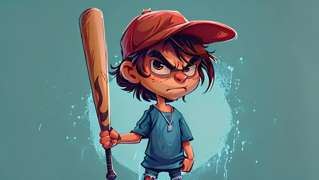 3D Visual Delight: Illustrating a Boy's Baseball Adventure