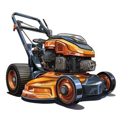 Fototapeta premium Lawn mower with transparent background