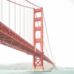 Captivating San Francisco Landmark - The Golden Gate Bridge at Dusk